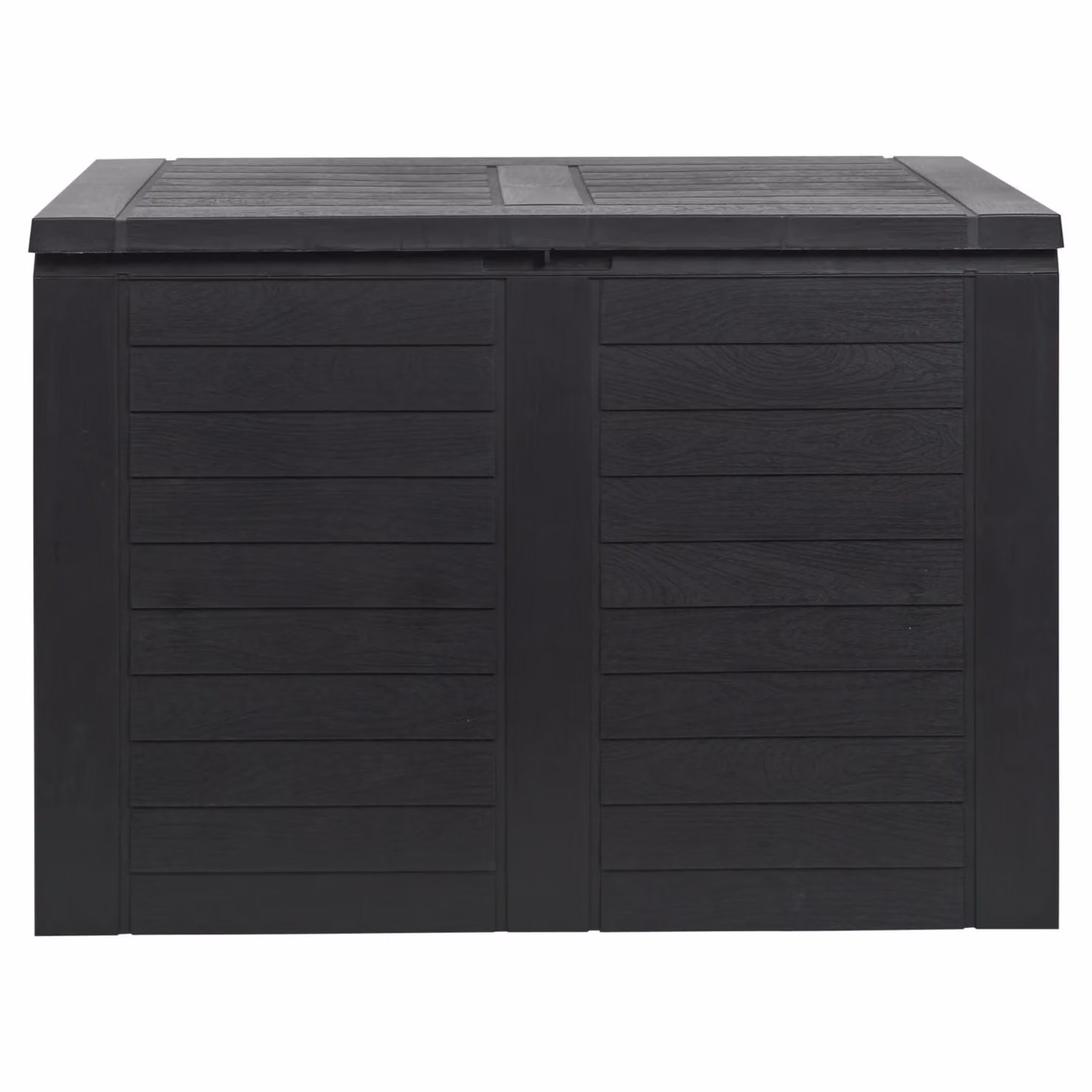 EONLION 170 Litre Compact Plastic Outdoor Storage Box in Black – 3