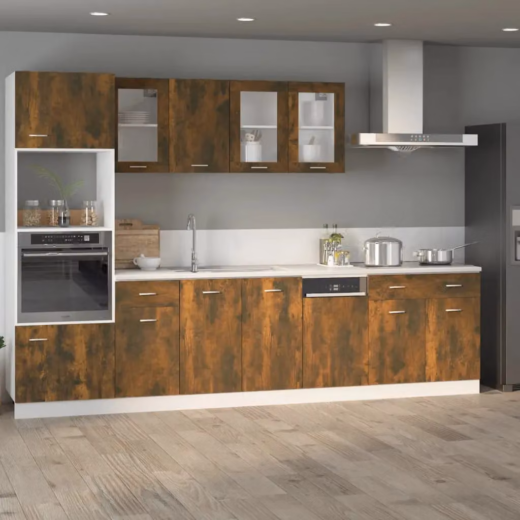 Berkfield Home Smoked Oak Bottom Cabinet with Drawer, Brown, W: 80 cm, D: 46 cm, H: 81.5 cm – 3