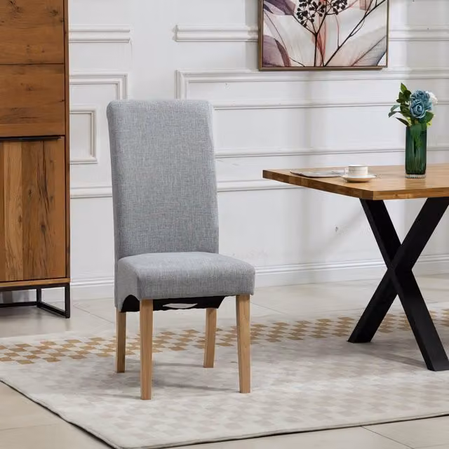 Artemis Home Rimini Fabric Dining Chairs, Set of 2, Grey