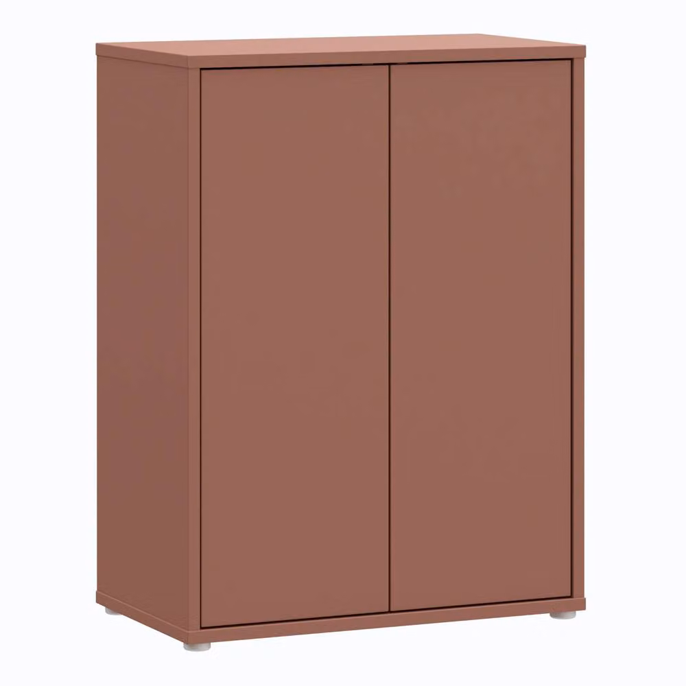 Furniture To Go Alice Springs Modern 2 Door Tall Cupboard in Terracotta Orange – 2