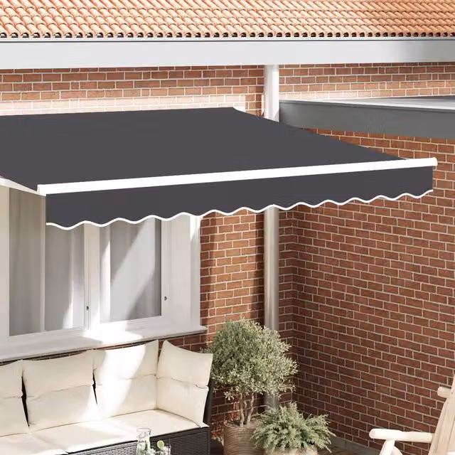 Berkfield Home Anthracite Awning Valance for 2.5 m Frame, W: 2.3 m, H: 0.2 m – 1