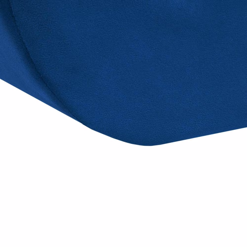 Wyld and Coco Navy Blue Velvet S-Shape Pouffe – 5