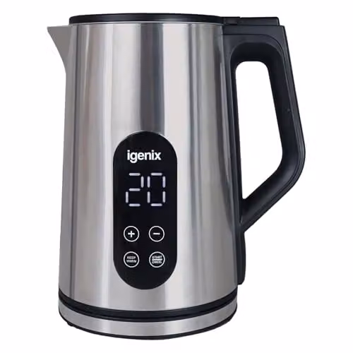 Igenix Digital 3000W Stainless Steel Jug Kettle with Temperature Control and Keep Warm Function, 1.5L, Silver – 5