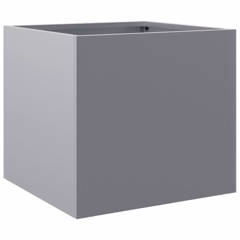 Berkfield Home Silver Galvanised Steel Ornamental Garden Planter Tub W: 32 cm, D: 30 cm, H: 29 cm – 2