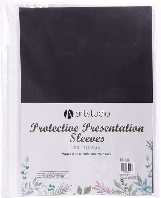 Art Studio Premium Presentation Sleeves A1 Black