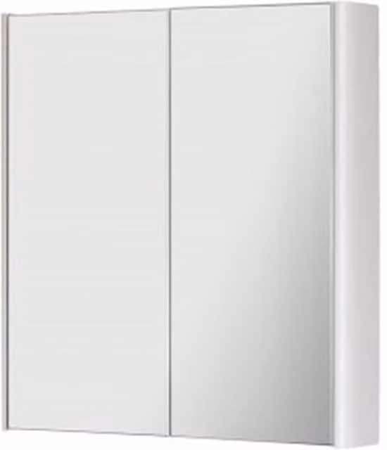 Clifton Gloss White 2-Door Mirror Bathroom Cabinet H x W: 60 x 50 cm