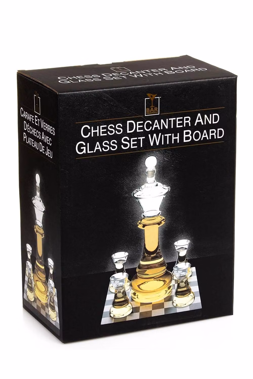Bar Originale Chess Decanter and Glass Set with Board, Clear – 4