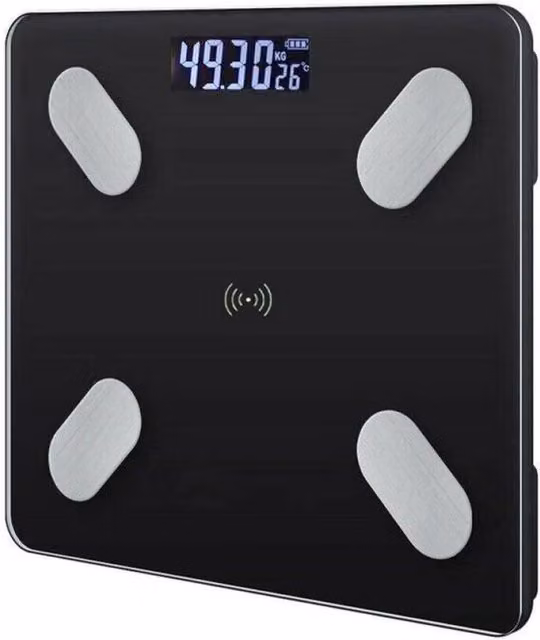 NESTLUNE Bluetooth Smart Digital Body Fat and BMI Scale in Black – 1