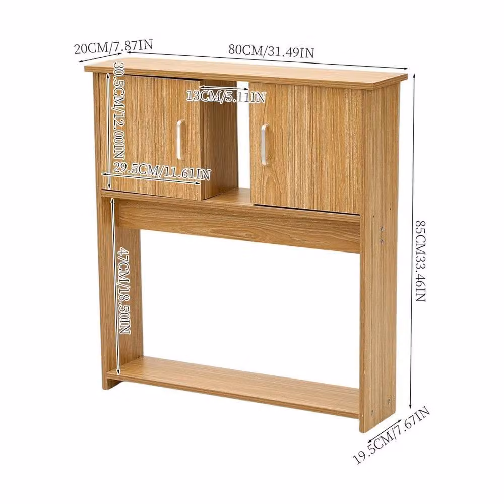 FORGEVIO Natural Wood Console Table in Brown – 3