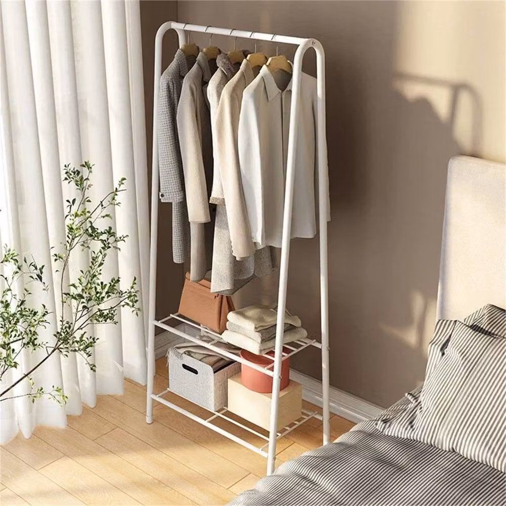 Nordara White Heavy Duty Metal Clothes Rail Hanging Garment Display Stand, H 153 x W 120 x D 36 cm – 2