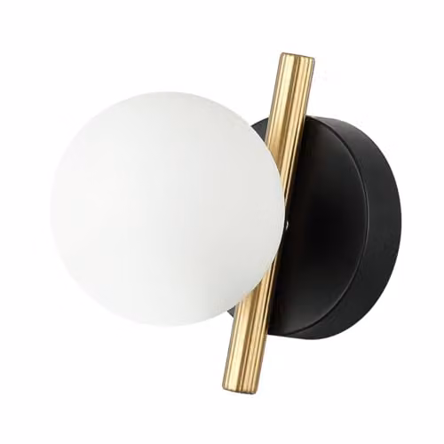 Netlighting Italux Reverso Modern Black Wall Lamp with Transparent Glass and G9 Bulb