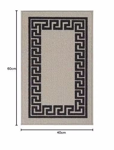Desire Rugs Havana Greek Key Non-Slip Washable Doormat, Grey, W: 40 cm, D: 60 cm – 2