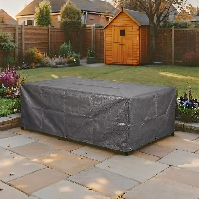 Home Source Heavy Duty Waterproof UV Resistant Outdoor Garden Furniture Cover in Grey, 170 cm