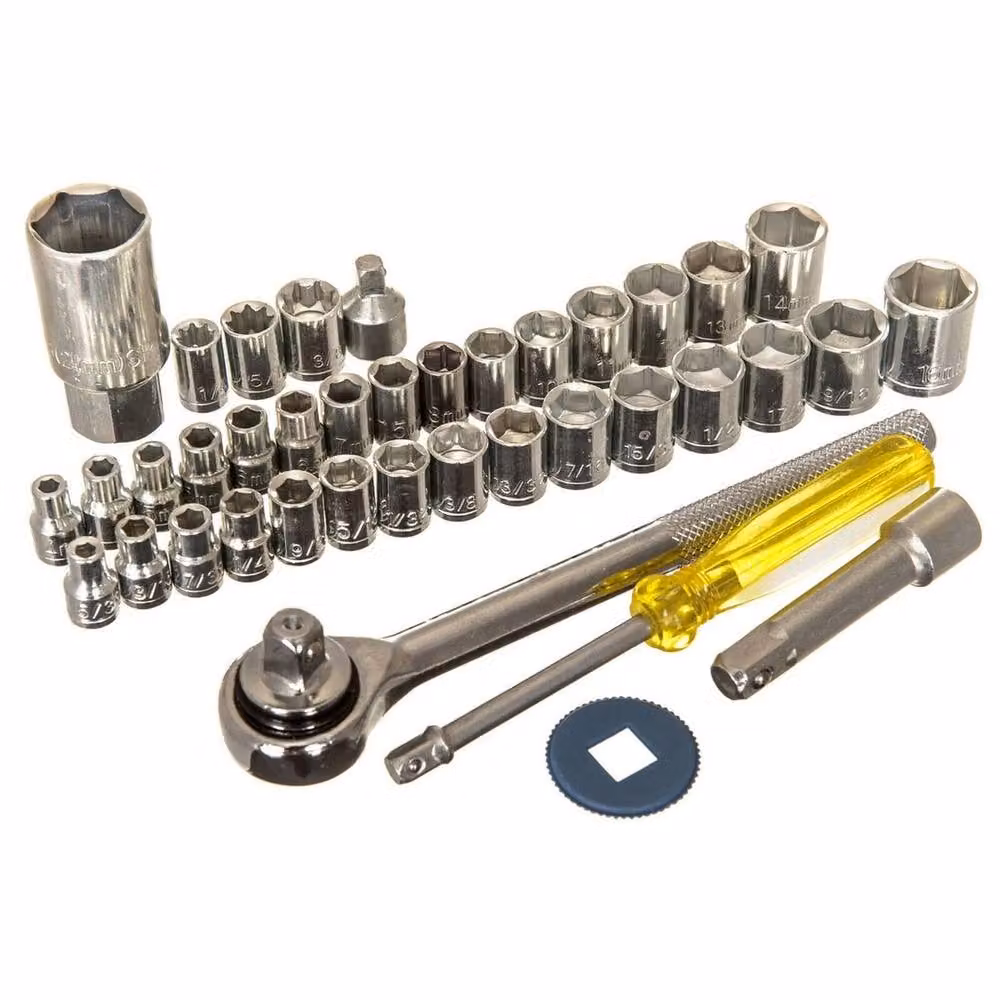 SPETLEK 1/4 and 3/8 DR Metric and Imperial Ratchet Driver Set with Storage Case in Silver – 2