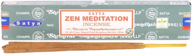 Satya Zen Meditation Incense Sticks, 12 Pack, Grey