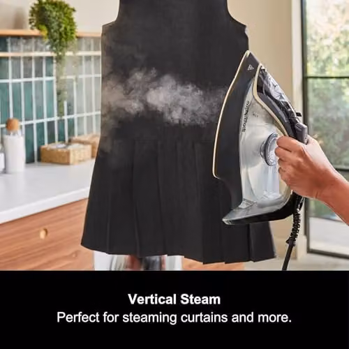 Morphy Richards Crystal Clear Steam Iron with Ceramic Non-stick Soleplate, Anti-Calc and Auto Shut-off, Gold and Black – 4