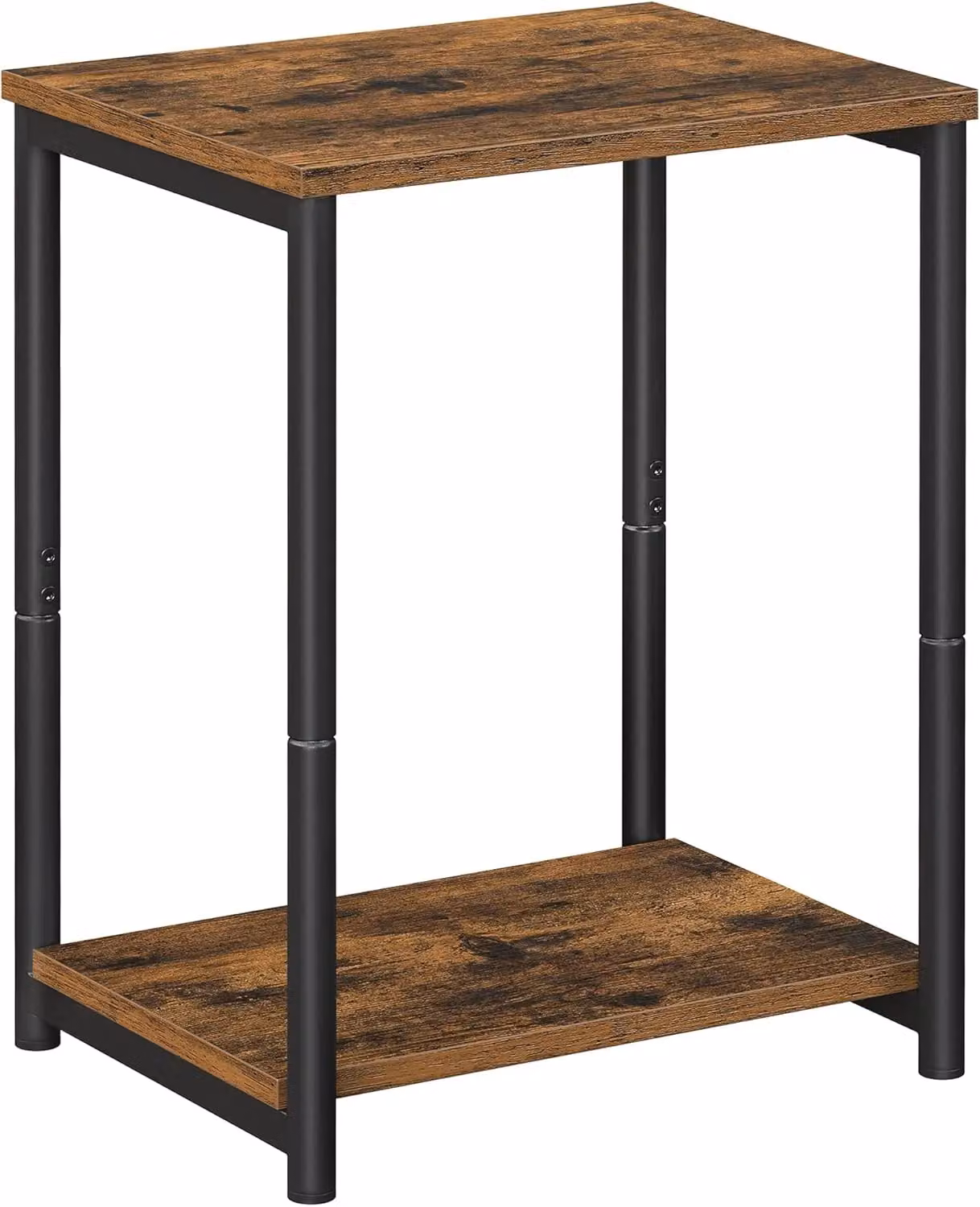 VASAGLE Industrial Side Table with Storage Shelf in Brown – 6