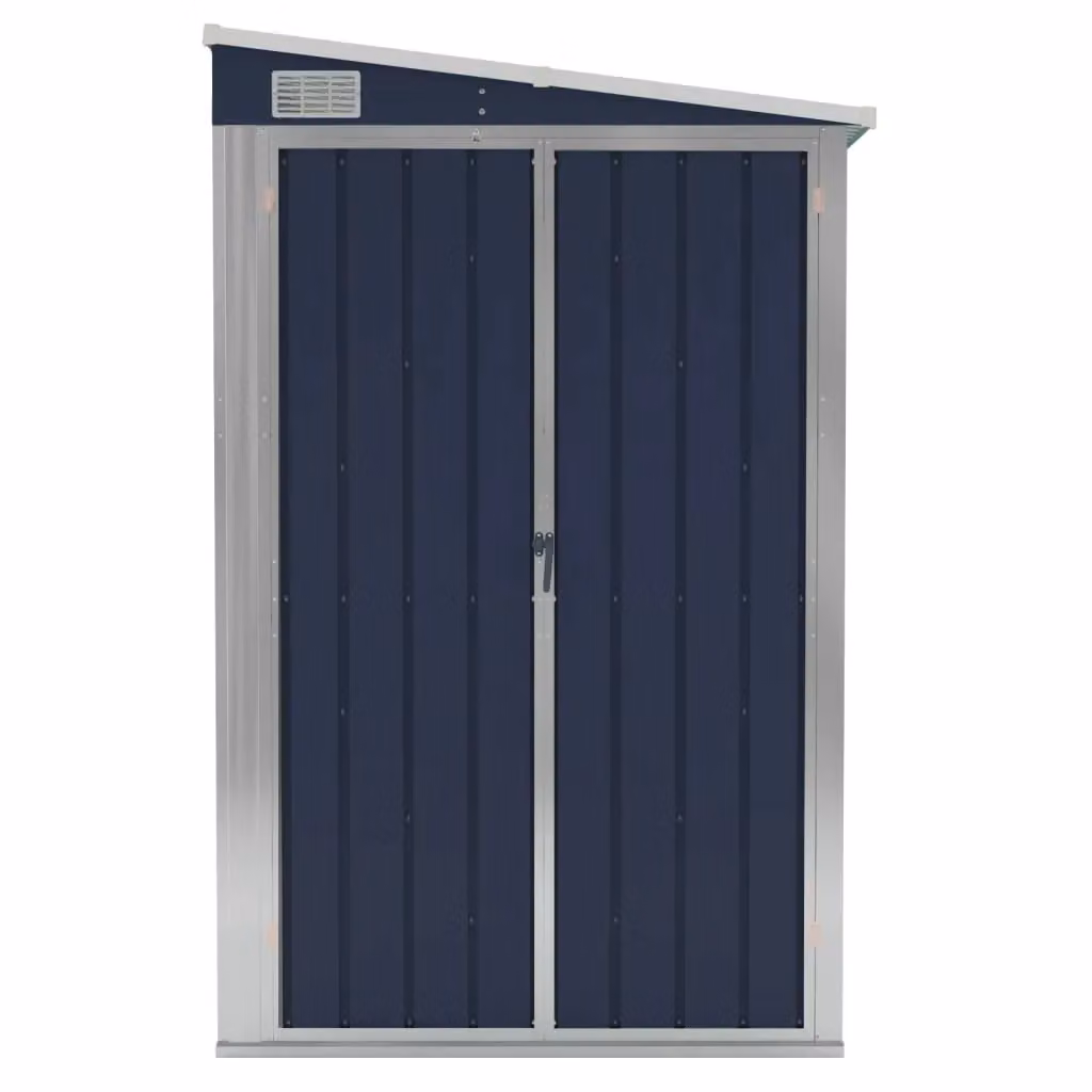 Berkfield Home Wall-mounted Lean-to Garden Shed in Anthracite Black, W/D/H: 118 x 194 x 178 cm – 3