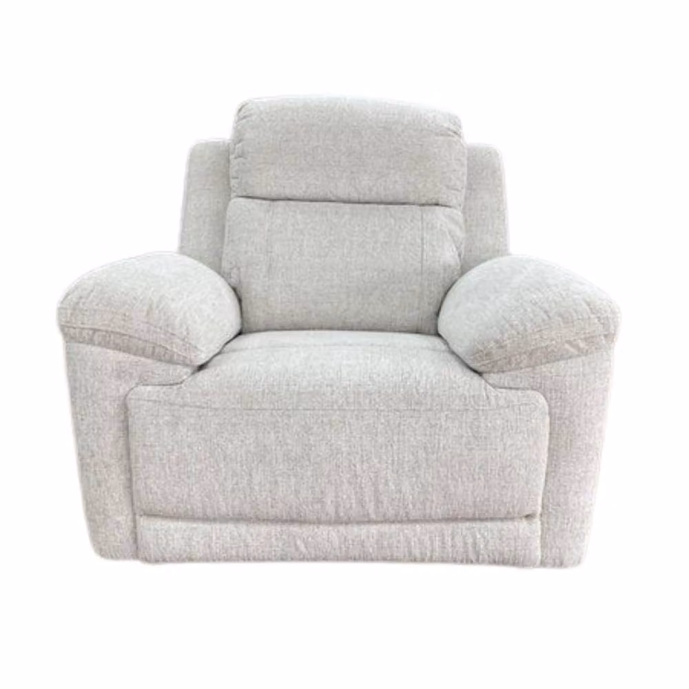 Stratus Interiors Owen Electric Recliner Sofa in Beige Fabric with USB Charging – 2