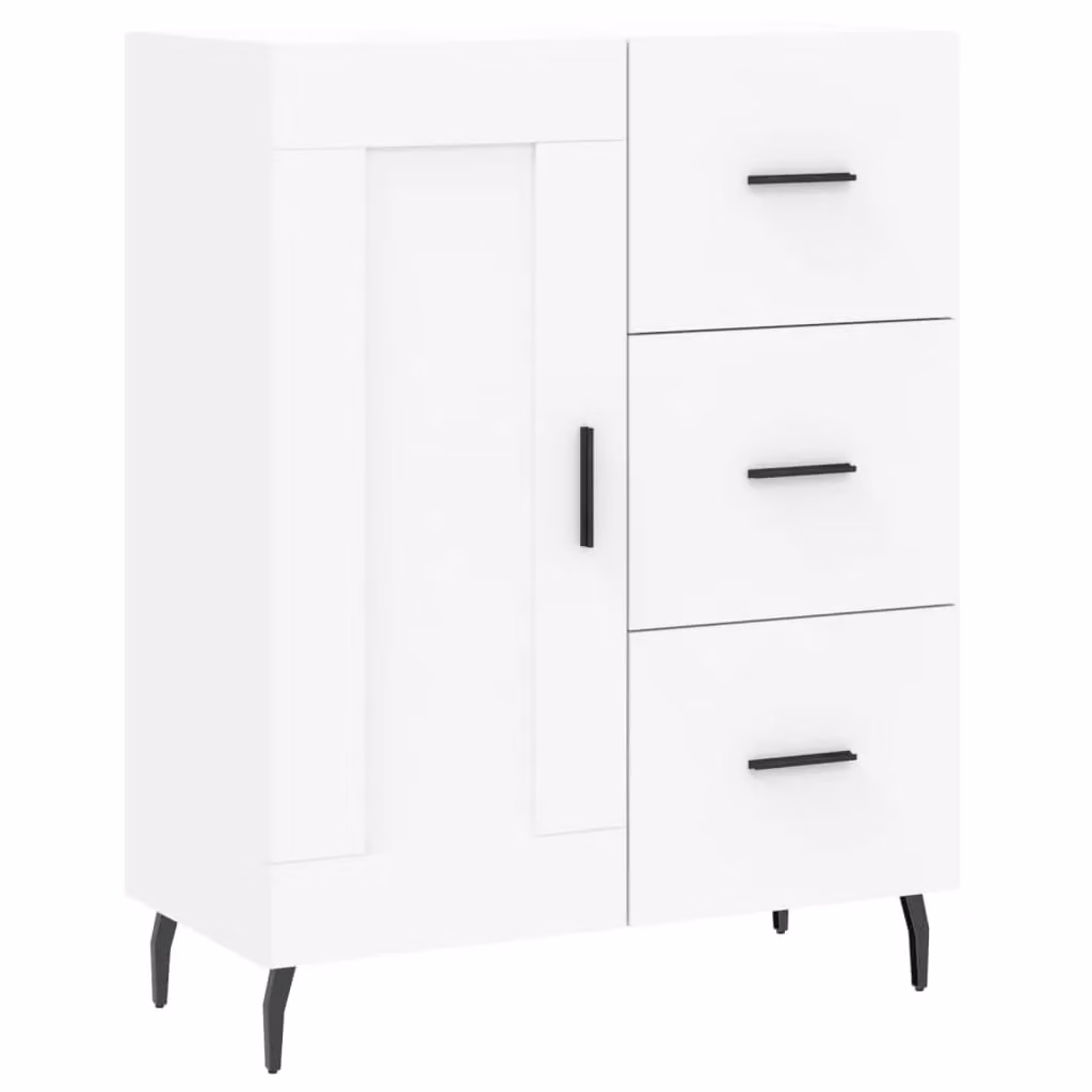 Berkfield Home Modern White Sideboard in Engineered Wood W/D/H: 69.5 x 34 x 90 cm – 2