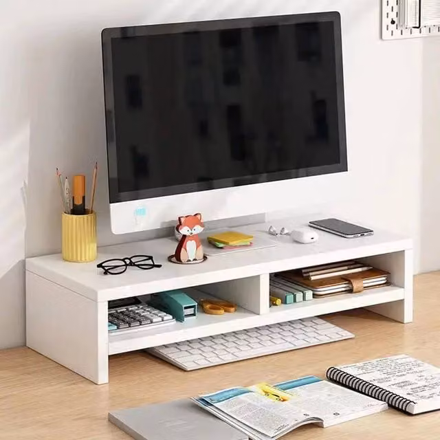 EONLION White Computer Desktop Monitor Stand and Laptop Display Riser, Width: 100 cm