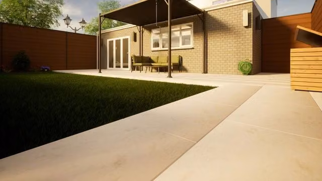 PBSL Group Jura Beige Natural Limestone Paving, W: 90 cm, D: 60 cm, H: 2.5 cm