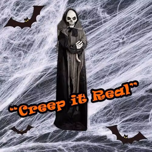 VFM e-Store Animated Skeleton Ghost Halloween Decoration in Black – 7