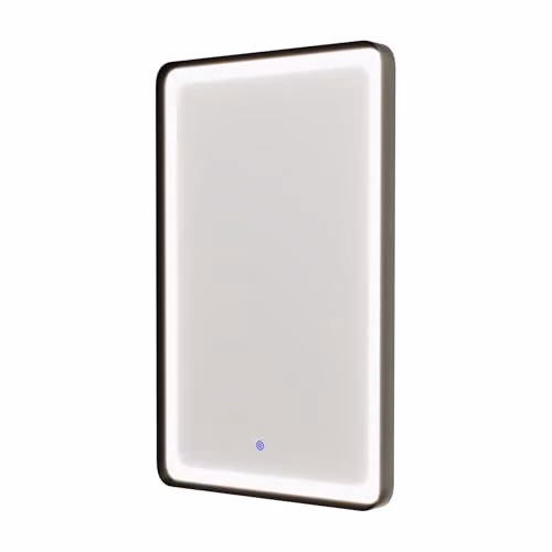 Nes Home Dimmable LED Bathroom Mirror with Touch Sensor and Demister, W: 50 cm, H: 70 cm, Matte Black – 2