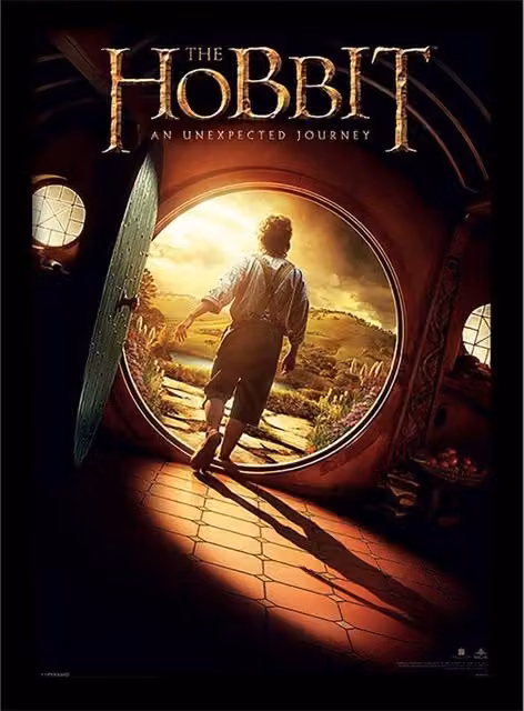 The Hobbit An Unexpected Journey Framed Multicolour Paper Movie Poster – 1