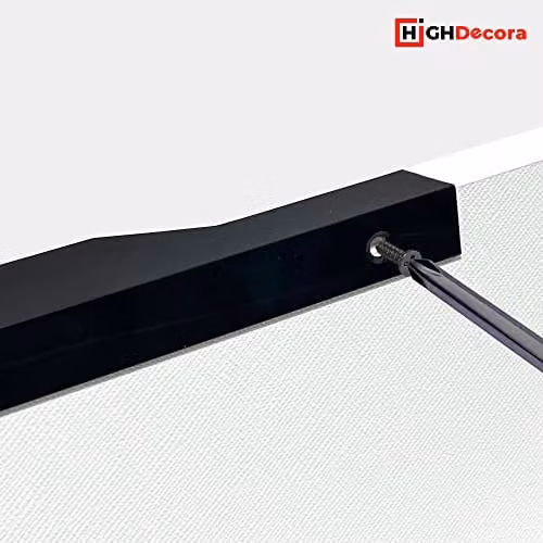 highdecora Small Profile Matt Black Aluminium Bar Pull Handle for Kitchen Cabinets and Wardrobes, Pack of 2 – 2