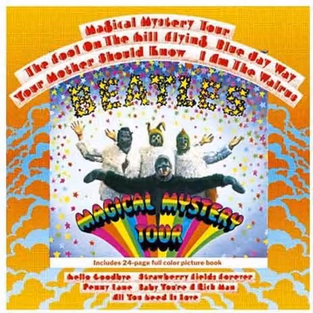 The Beatles Magical Mystery Tour Album Greetings Card - Multicoloured