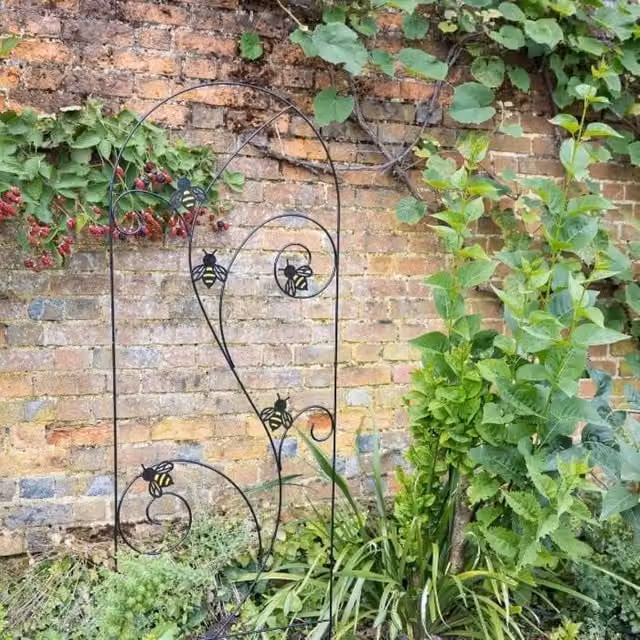 Primrose Bee-Conscious Black Steel Garden Trellis Plant Support, Height: 170 cm