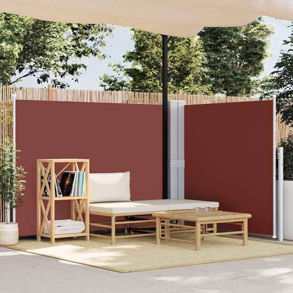 Berkfield Home Retractable Side Awning in Brown, W/H: 600 x 140 cm – 2