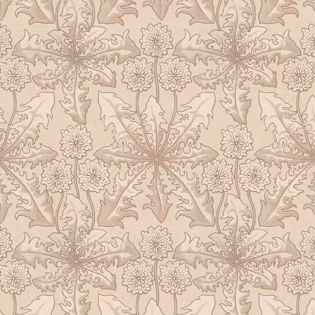 TARAXA Phlox Botanical Floral Art Nouveau Wallpaper in Pink and Beige, W: 50 cm, H: 180 cm
