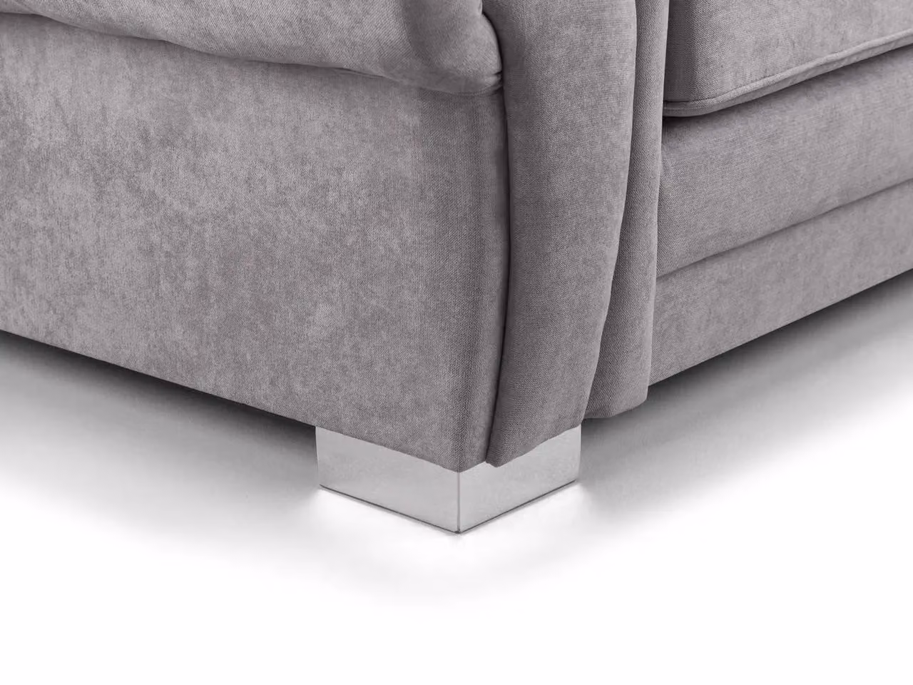 Snugg Furniture UK Limited Verona Chesterfield 3+2 Seater Sofa Set in Grey Fabric – 3