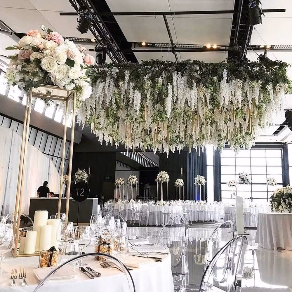 SPETLEK 12 Pack White Artificial Hanging Wisteria Silk Flowers – 2