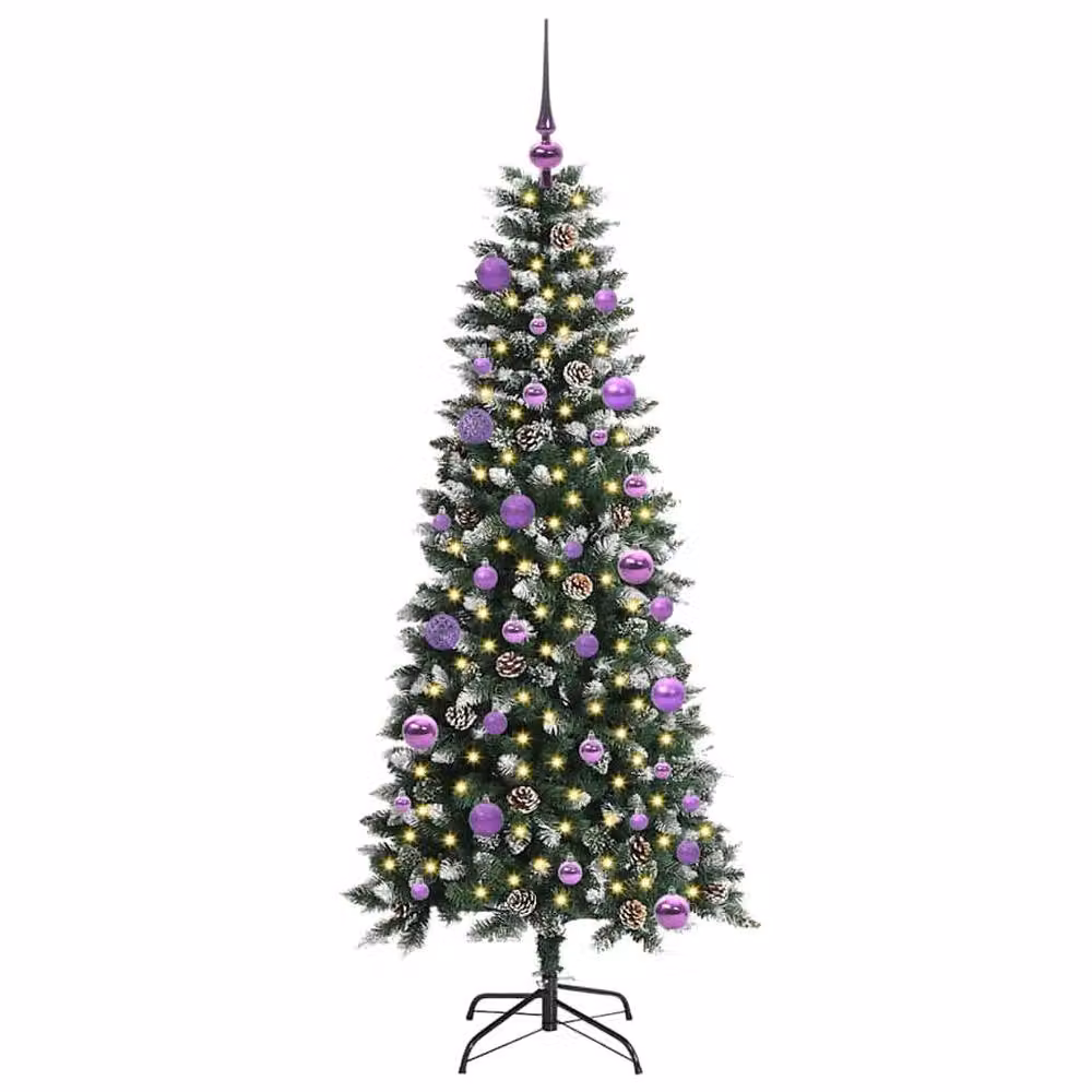 Berkfield Home Green Artificial Christmas Tree with 150 LEDs, H 150 x W 66 x D 66 cm – 3