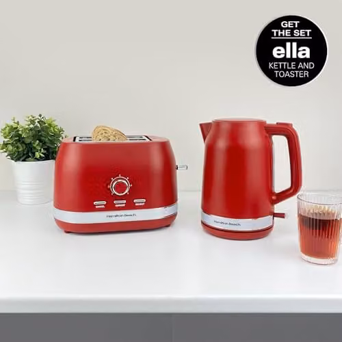 Hamilton Beach Ella 2 Slice Toaster, 800W, Matte Red - HBT1322MR – 5