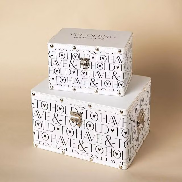 Amore by Juliana Wedding Gift Words Luggage Set of 2 in White