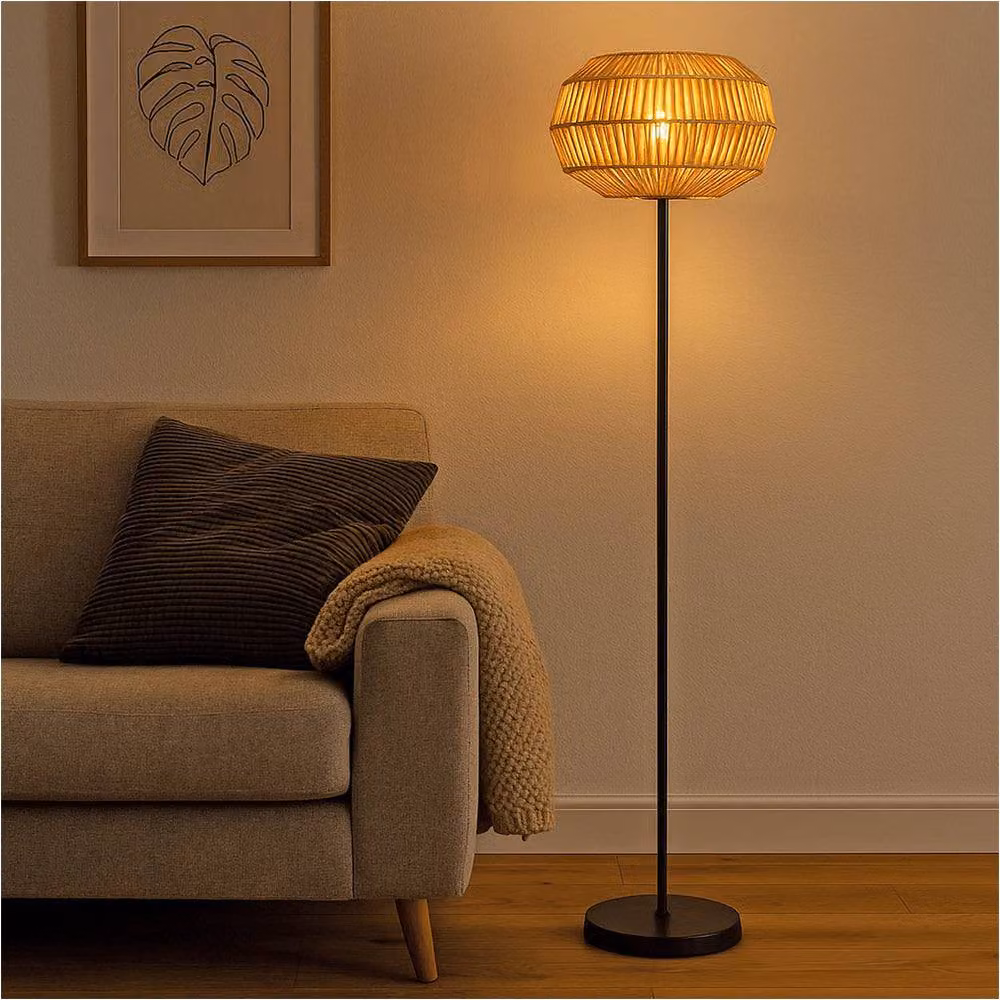 Loops 2 Pack Black Modern Floor Lamp for Home and Office – 2