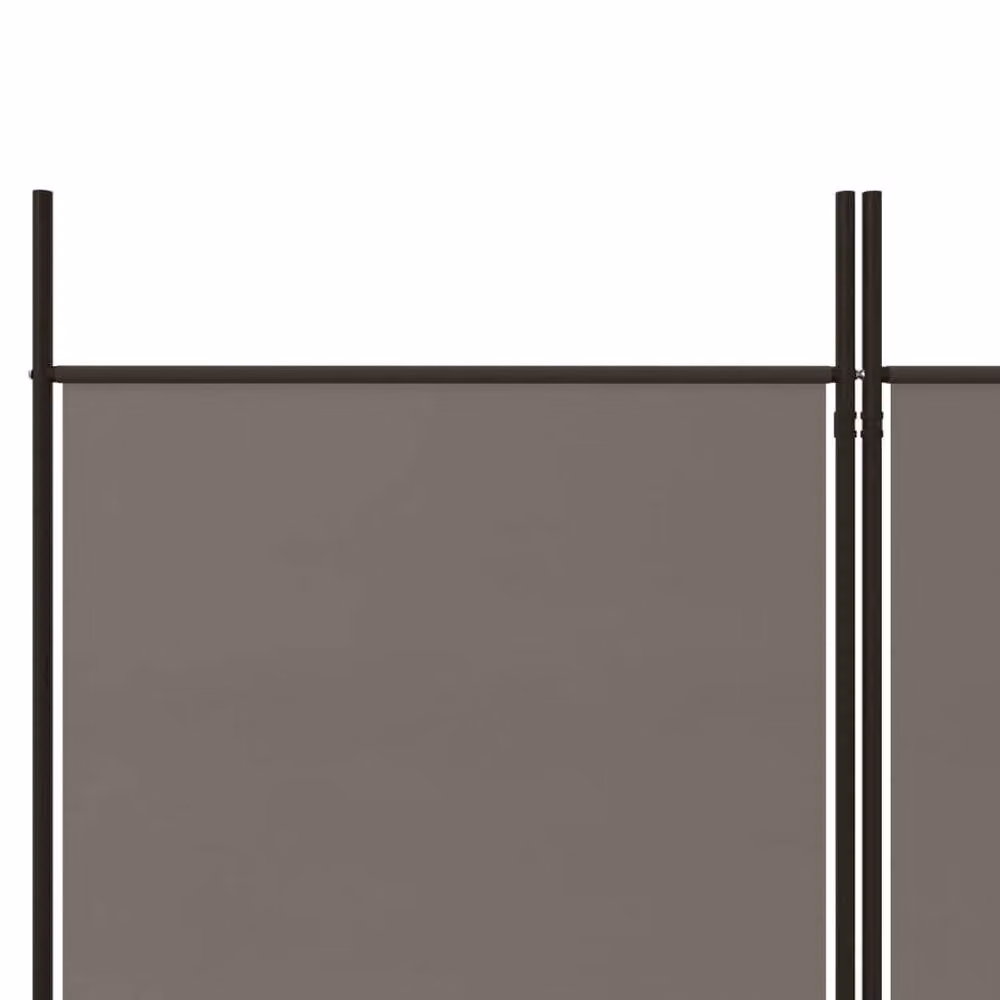 Berkfield Home 3-Panel Fabric Room Divider in Anthracite, W: 150 cm, H: 220 cm – 4