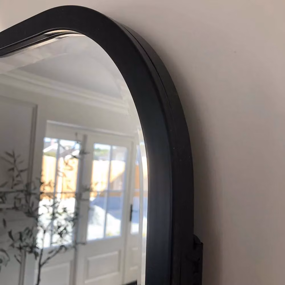 Agenzia 14 Modern Black Metal Frame Rectangular Wall Mirror W: 95.5 cm, H: 65.5 cm – 4
