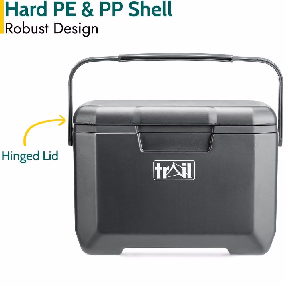 Trail Small Insulated Hard Cooler Box in Grey, 5L – 4