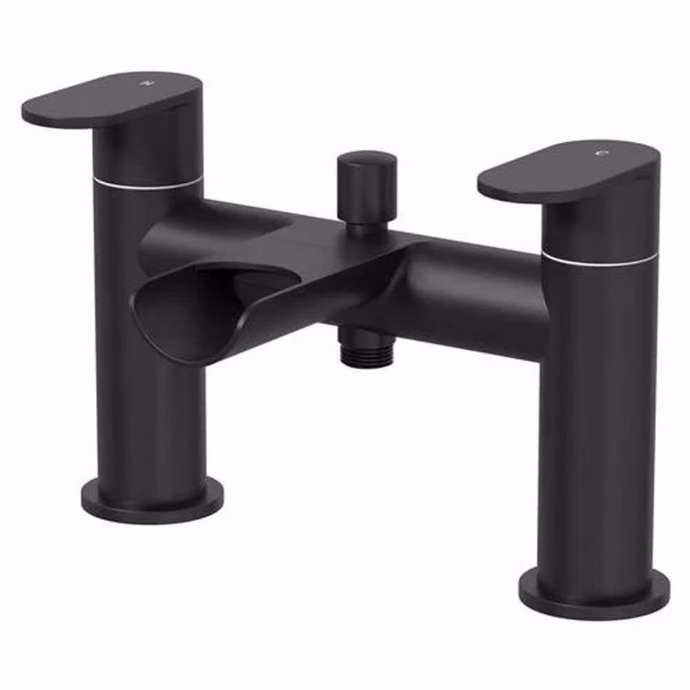 NESTLUNE Avox Dual Bath and Shower Mixer Tap in Matt Black – 2