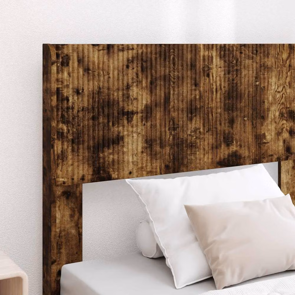 Berkfield Home Bed Frame with Storage and Headboard in Smoked Oak Brown, W: 75 cm, L: 190 cm – 3