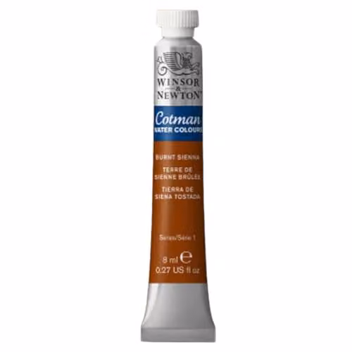 Winsor & Newton Cotman Watercolour Paint, Burnt Sienna, 8ml – 2