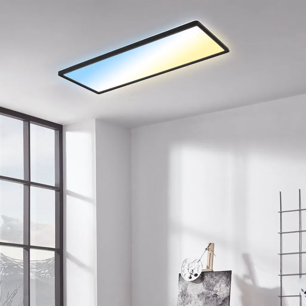 Briloner Black Ultraslim 23W CCT LED Ceiling Panel Light with Remote Control and Night-Light Function – 5