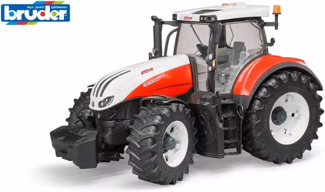 Bruder Steyr 6300 Terrus CVT 1:16 Scale Model Vehicle Playset in Red