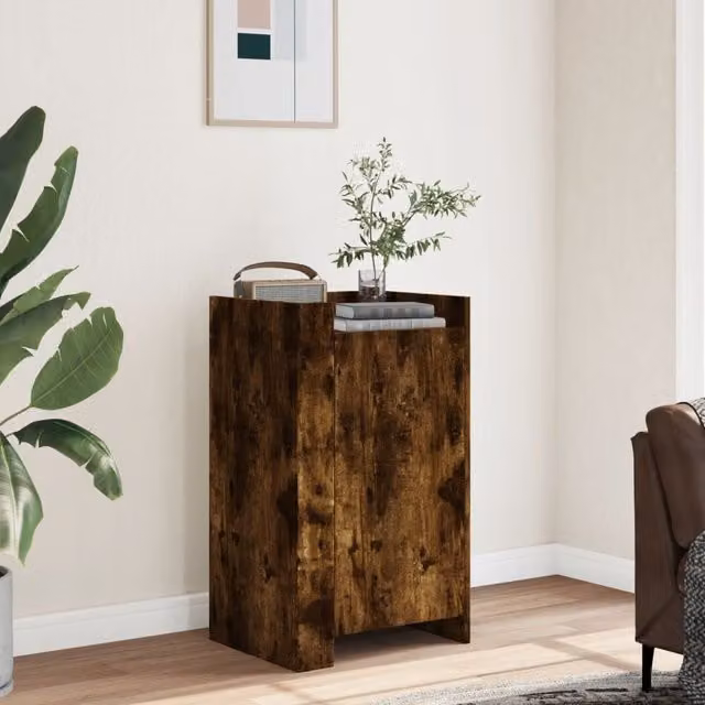 Berkfield Home Smoked Oak Sideboard in Brown, W/D/H: 45 x 35 x 75 cm – 1