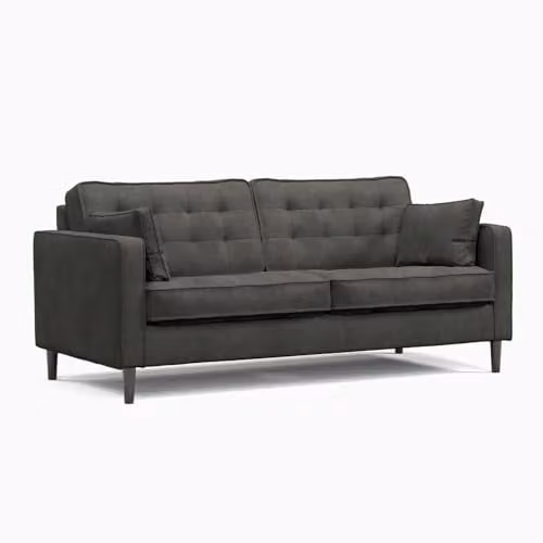 Furnishings For Less UK Eden Toledo 3 Seater L-Shape Fabric Sofa in Grey